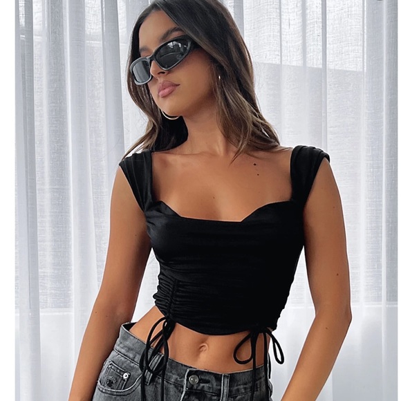 White Fox Crop Top - Picture 1 of 1